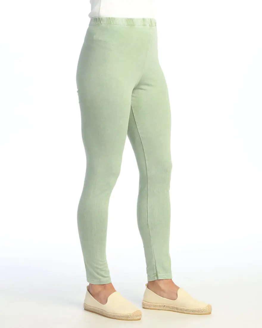 Sage Green M31 Full Length Mineral Washed Legging Pants