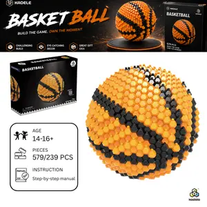 KADELE Basketball Building Blocks Set - DIY STEM Construction Kit, Basketball Fan Collectible Model, Sports Desk Decoration Gift for Teens & Adults Age 14-16+ Boys Girls Men Women