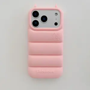 New 3D Devil Horn Silicone Phone Case For iPhone 17 16 15 14 13 Pro Max, Cute Protective Cover, Shockproof