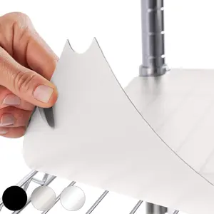 ShelfGuard Wire Shelf Liner Compatible with Amazon Basics Shelving Unit, Set of 4 Waterproof Liners for Organizing Metal Rack Shelves, Kitchen Cabinets, Cupboard, Pantry, 14x36 Clear