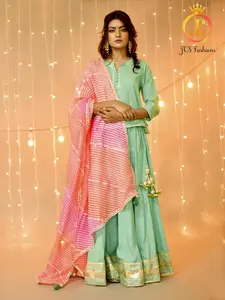 Indian Ethnic Sea green lehenga set. Wedding Dress. Environment Friendly