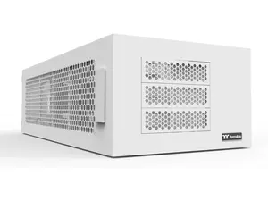 Thermaltake AX100 Snow Pedestal; for use with AX700 Chassis; 560mm Radiator Support; Mounting for up to x8 120mm or 140mm Fans; Support for up to 8X 3.5 or 2.5" Drives; CA-11C-00D6NN-00