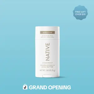 NATIVE Sensitive Deodorant Stick – Baking Soda Free, Aluminum‑Free, All‑Day Odor Protection