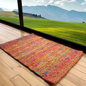 Entryway Sisal Rug, Handwoven Red Lava Welcome Mat, Colorful Doormat, Bedside, Welcome Mat, Floormat, Indoor Doormat, Boho Home Decor