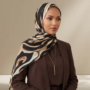 Bronzed Strokes – Printed Bamboo Modal Hijab
