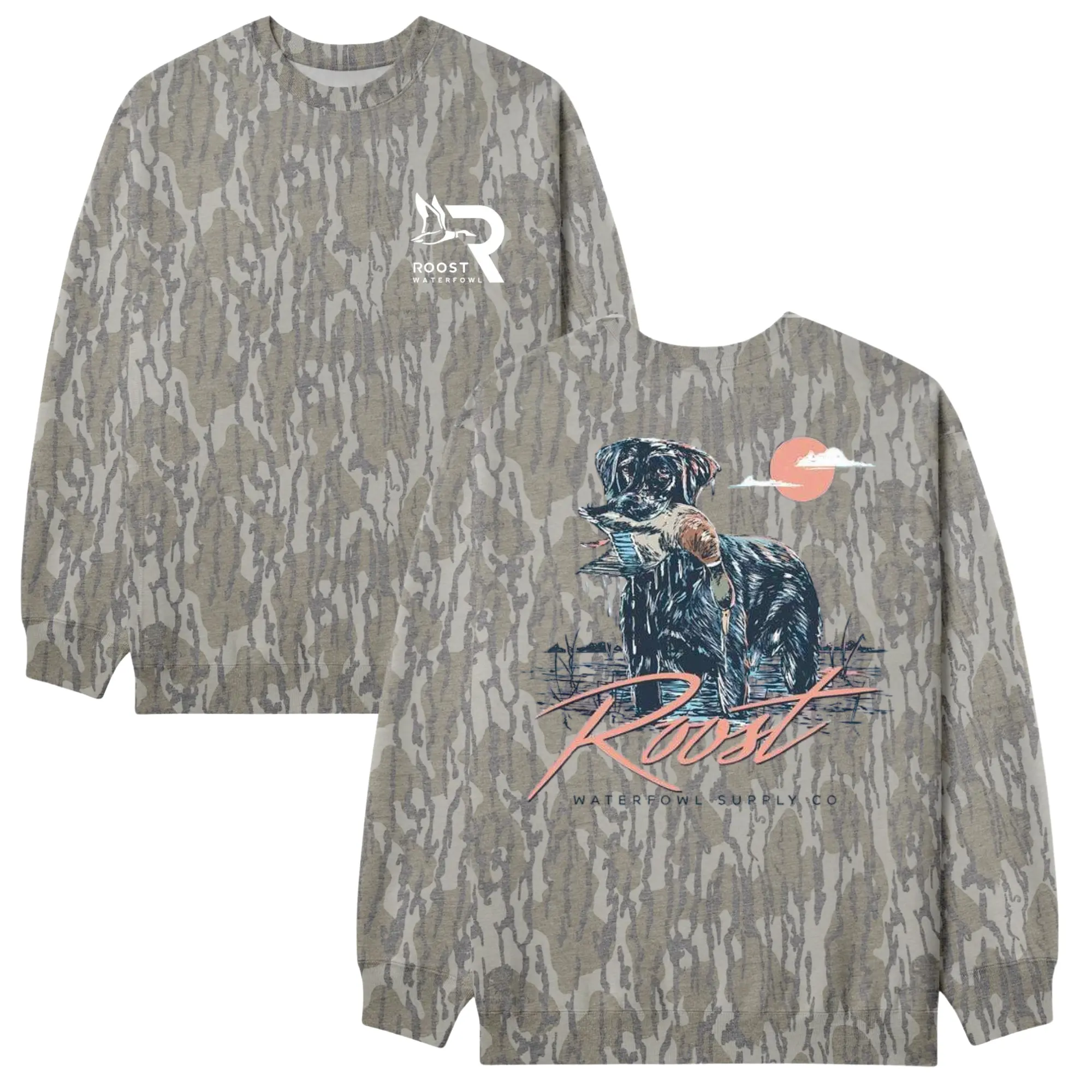 Roost Morning Mission- Chalky Mint - Vintage 90's Realtree Camo Crewneck Sweatshirt For Men Women, Realtree Camo Sweatshirt, Casual Streetwear, Gift For Men