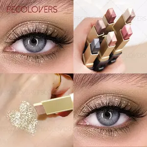 6pcs/set Dual Color Pearlescent Gradient Eyeshadow Stick,  Long-lasting Shimmer and Metallic Texture, Highly Pigmented, Creates Stunning Eye Makeup Effects, Quick Makeup