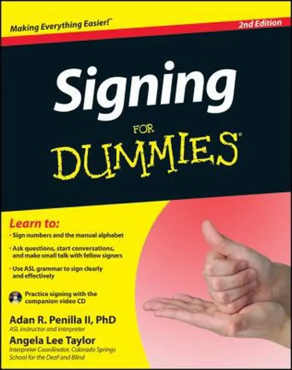 USED Book - Signing For Dummies, with Video CD by Adan R. Penilla II (Paperback) - english