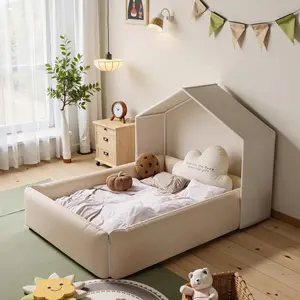 Twin/Full Size Bed with Fun Stitching Tent Design for Imaginative Play and Secure Sleep Fun Furniture Bed cloud bed