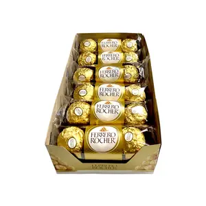 FERRERO ROCHER DISPLAY 3-PIECES 1.3 OZ FINE HAZELNUT CHOCOLATES 12 COUNT NET WT 15.6 OZ