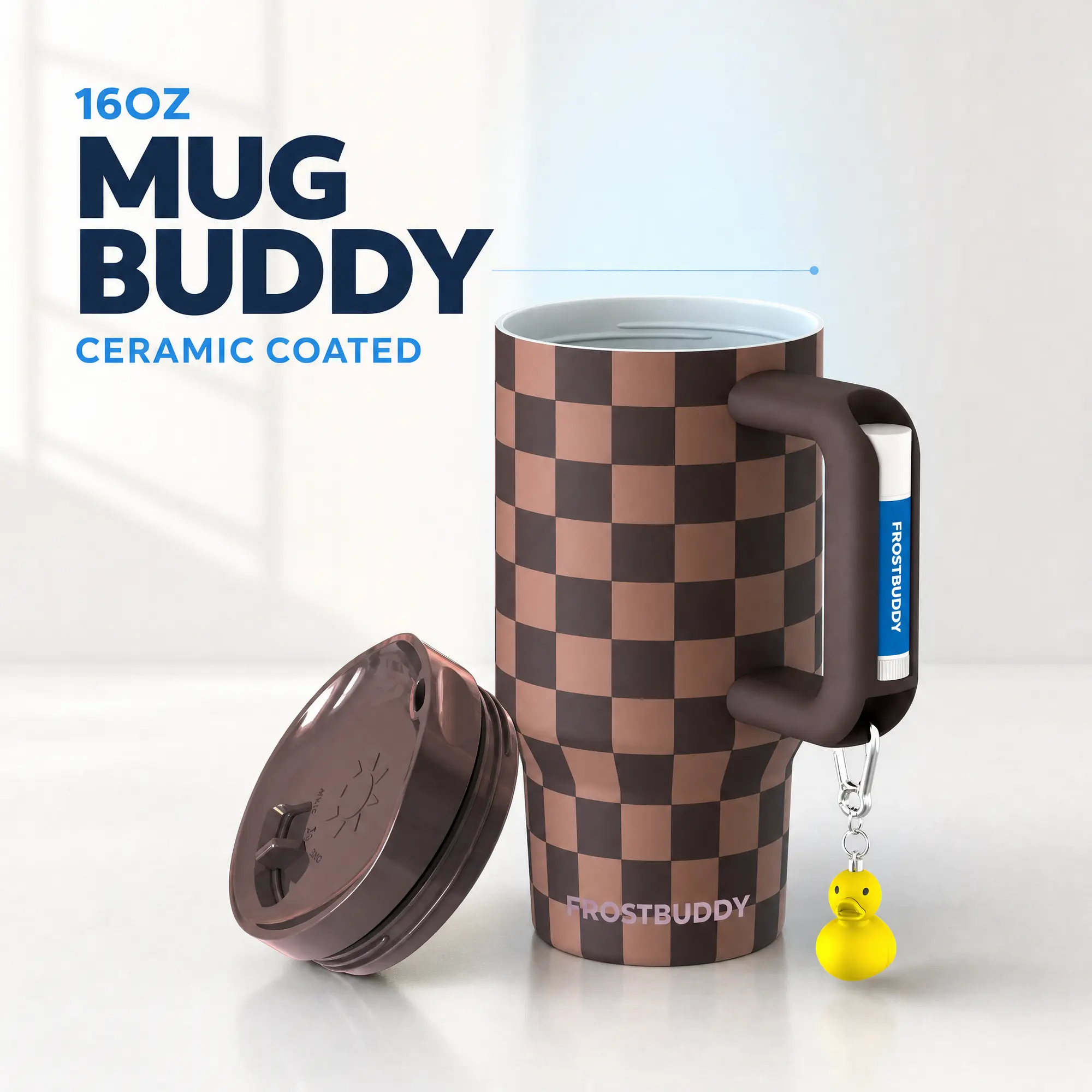 Mug Buddy - Frost Buddy - Ceramic Coated-  16oz - Stainless Steel - Leakproof