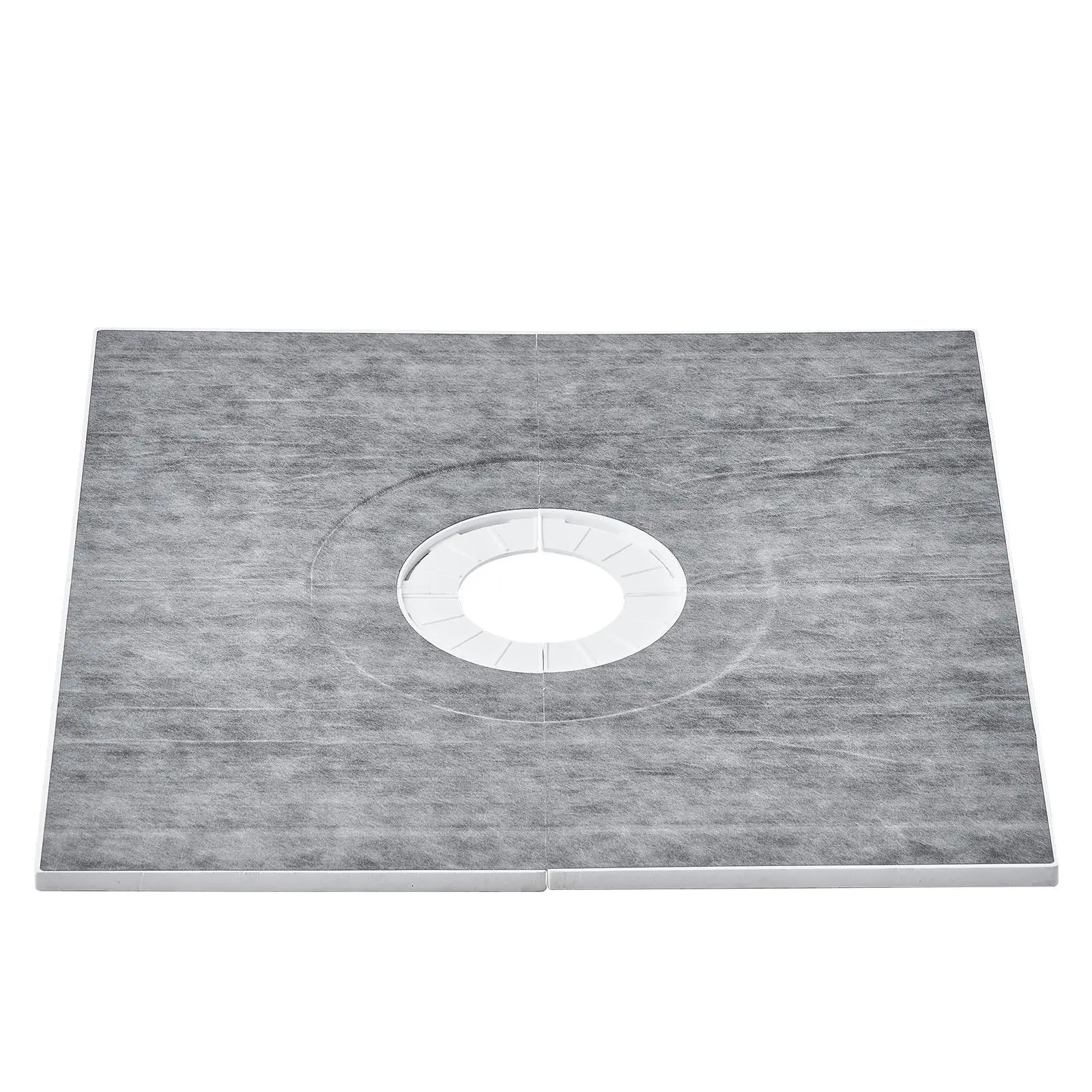 【SummerFinds】VEVOR Shower Curb Kit,  , 36"x36" Shower Pan Kit with 6.3" Central Drain, Lightweight EPS Shower Installation Kits with 2 Waterproof Cloths, Shower Pan Slope Sticks Fit for Bathroom