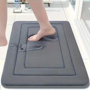 Thick Memory Foam Bath Mat, Soft Bathroom Mat and Drying Doormat, Kitchen Rug, Soft Absorbent Non-Slip Waterproof Long-Strip Pad, Comfortable Standing Mat, Bathroom Accessory, Bathroom Floor Mat, Non Slip Mats