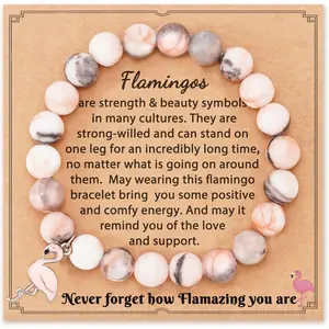 "Never Forget How Flamazing You Are Flamingo Bracelet Gifts For Women