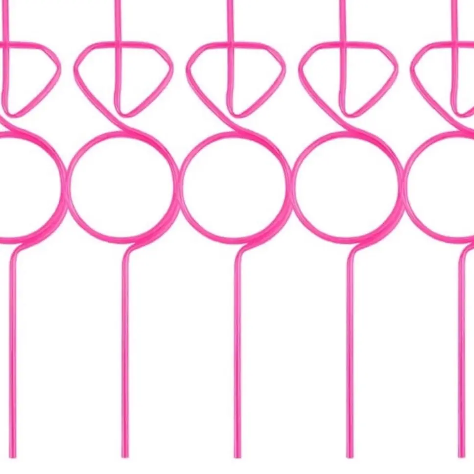 Diamond Ring Bachelorette Straw Bride to Be Hot Pink Engagement Party