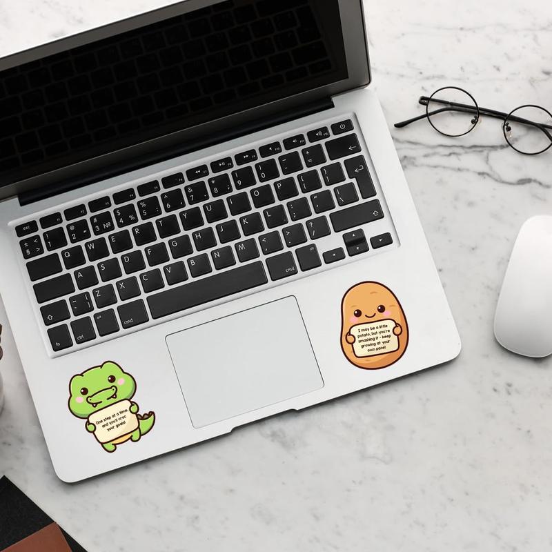 100PCS Unique Emotional Support Animal Stickers No Repeat Motivational Affirmation Waterproof Vinyl Decals for Kids Teens & Adults Cute Journals Water Bottles Self Care Gifts