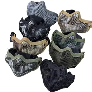 Tactical Steel Mesh Face Mask – Half Face Protector for Airsoft Paintball CS Training