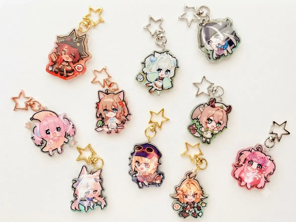 VTuber Double-Sided Acrylic Keychains | Bag & Backpack Accessories