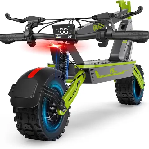 Electric Scooter, 1500W Peak Power Adult Foldable Scooter, Top Speed 34mph, 52V/20ah Battery, Up to 43 Mile Range, 11 Inch Off-Road Fat Tires, Max Load 264lbs, IPX5 Waterproof, Quick Fold for Commuting & Off-Road