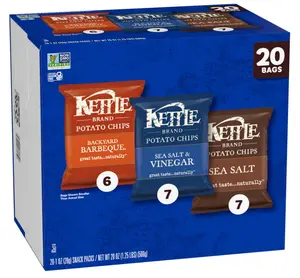 Kettle Brand Potato Chips Variety Pack, 1 Oz, 20 Ct