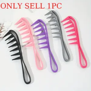 Wide Tooth Comb, Detangler Comb, Large Gaps Brush, Detangling Brush for Curly Hair, Comfortable Use, Hollow Design for Oily Hair, Suitable for All Hair Types, Dry and Wet Use, Hair Combs