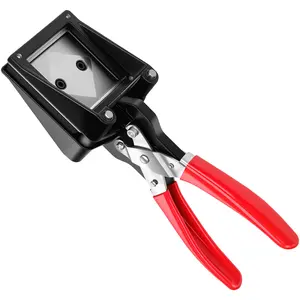 Handheld Passport Photo Cutter Easy to Use Versatile Black Metal Photo ID Die Cutter Portable Punch Picture Cutter Solid Passport Cutter Photo ID Die Cutter for Office