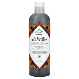 Nubian Heritage African Black Soap, Body Wash, 13 fl oz (384 ml)