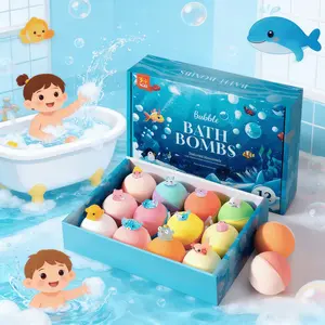 Kids' bath bombs are the perfect way to fill boys' and girls' Easter baskets: Scented bath bombs contain toys and care for the skin.