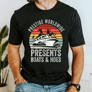Prestige Worldwide Boats And Hoes Shirt, Boats & Hoes Summer Party T Shirt, Step Brothers Inspired Tee, Retro Summer Apparel , Unisex Short Sleeve Tee, Graphic Round Neck Tee