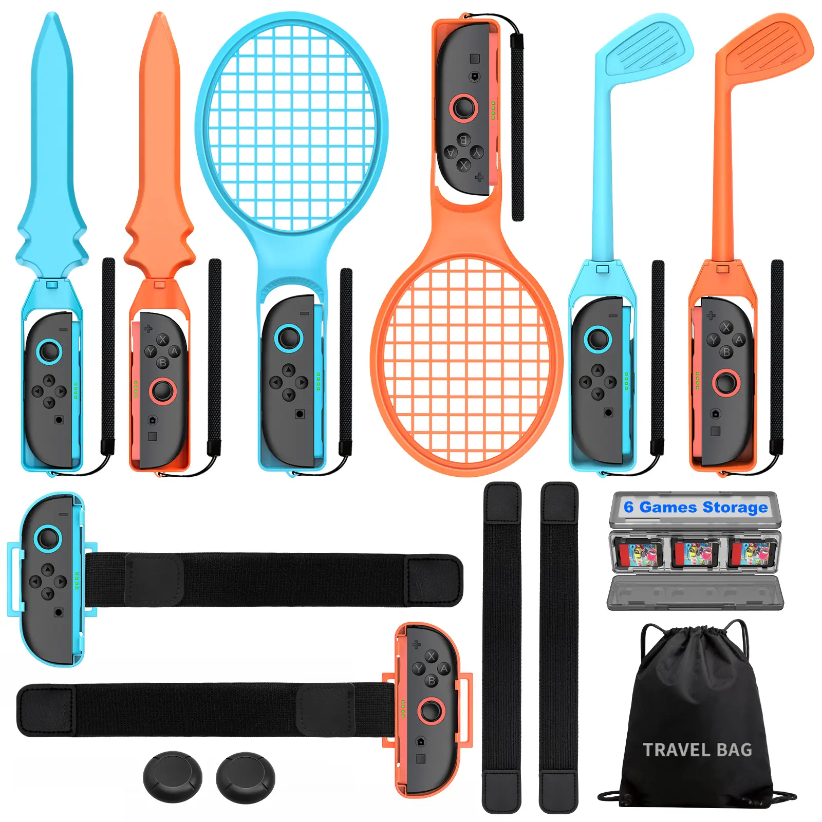 For Nintendo Switch2 Accessories 13 in 1 Switch Sports Accessories Set, Family Accessories Kit for Nintendo Switch2 Sports Games 2025