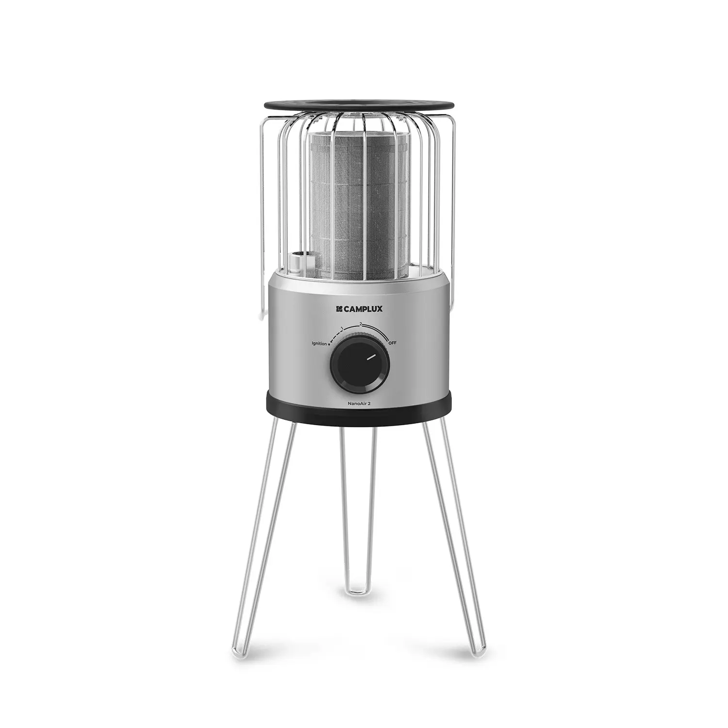 【Summer Deals】CAMPLUX NanoAir 2 Multifunction Portable Fast-Heating Compact Camping Heater - 8500 BTU, Adjustable Heat, Tripod Stand, Indoor-Outdoor Use, Tip-Over & Low Oxygen Safety Protection
