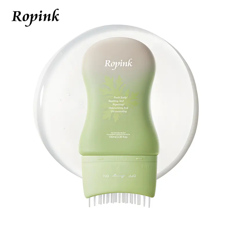 Ropink Unisex Anti-Dandruff Scalp Detox Cleanser - 10% Bifida Ferment Lysate, 1% Salicylic Acid, OCT Pre-Wash with Silicone Massage Tip for Daily Hair Detox, Mugwort-Infused All-Use Scalp Flake Relief