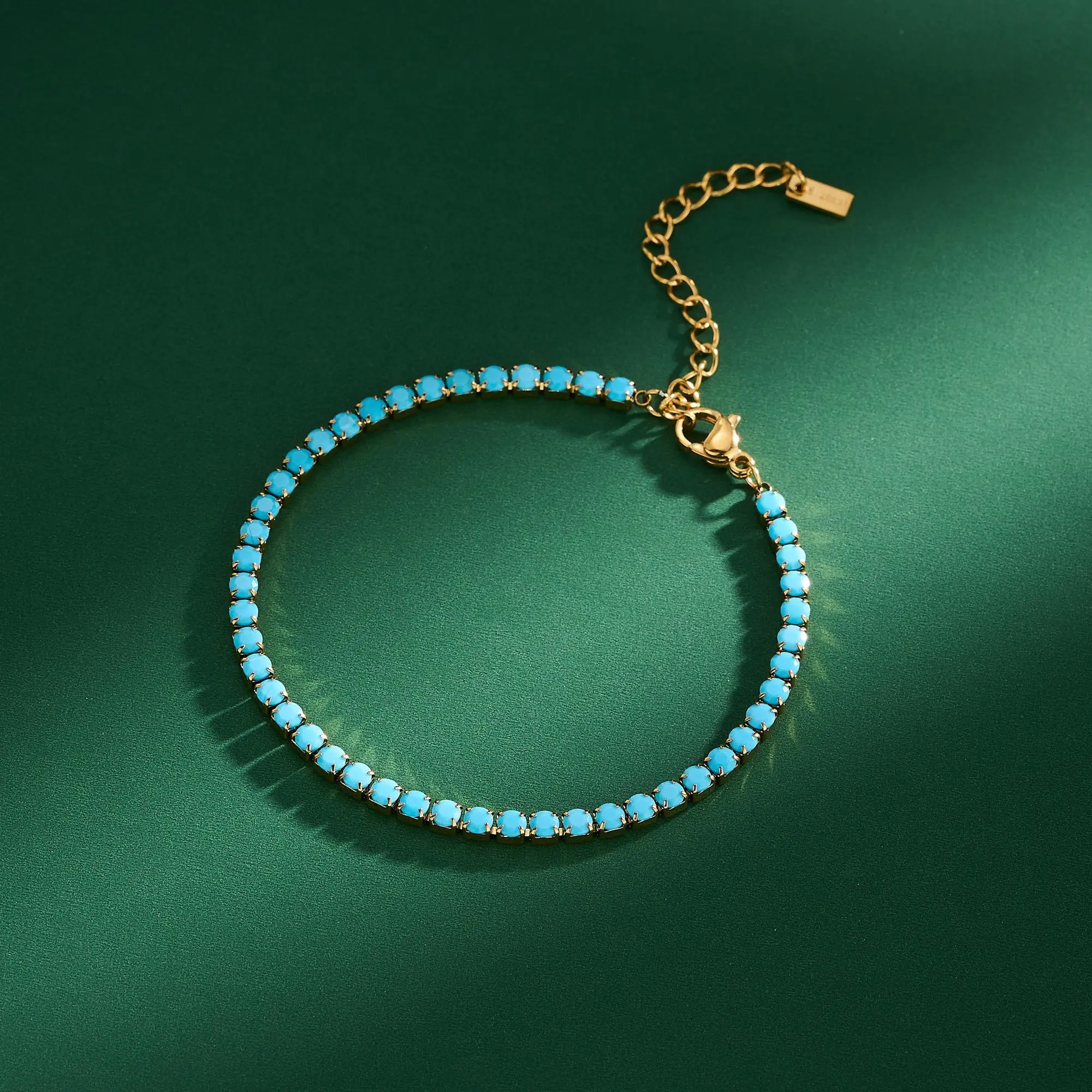 OUFER Body Jewelry Exquisite Turquoise Bracelet - High Quality, Non-Tarnish Stainless Steel, Colorfast, Vibrant Hue, Exquisite Bracelet, High Quality Bracelet