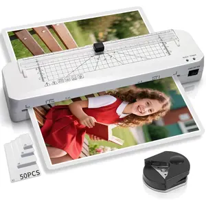 Laminator, A3 Laminator Machine with Built-in Trimmer, 70 Seconds Quick Warm-Up, Cold and Thermal Laminating with 50 Sheets, NTC Technology for  Office School