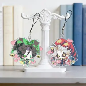 Freak Show Circus Chibi Acrylic Phone Strap | Cute Clown Bag Charm | Halloween Gift.