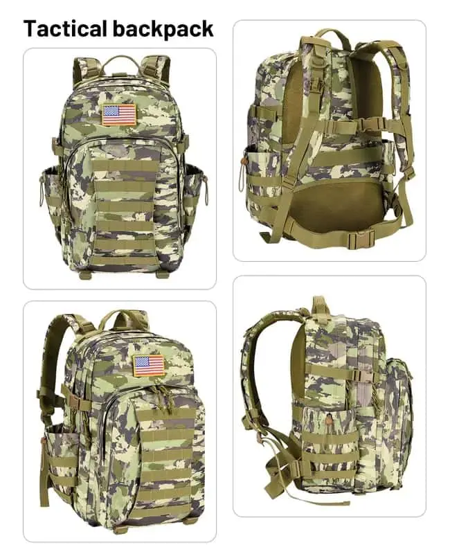 Men's 40L Molle Zipper Backpack - Large Rucksack Assault Bug Out Bag, Ideal for Hiking, Camping