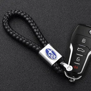 Car Style Braided Keychain for Subaru Leather Keychains, Durable Car Accessory, Stylish Design, Perfect Gift for Auto Enthusiasts