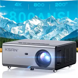 Movie Projector, [800 ANSI Lumen] Projector with WiFi 6 and Bluetooth 5.2, Movie Projector for Indoor Outdoor, 5W Speaker, Support 200inch, Video Proyector Compatible with Phone/TV Stick/PC/PS4