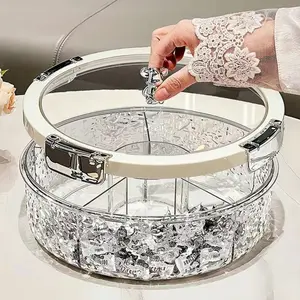 360 Degree Snack Tray, Luxurious Home Essentials, Living Room Coffee Table Storage Box, Candy Nut Storage Box, Space Saving Solution