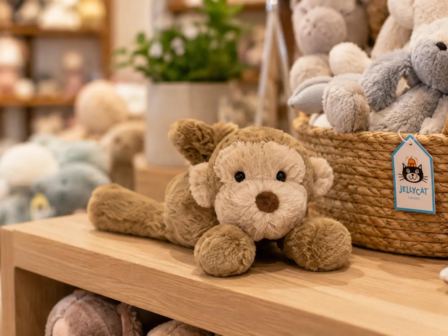 Jellycat Smudge Monkey Plush Toy – Super Soft Brown Stuffed Animal for Kids, Baby Shower & Birthday Gift