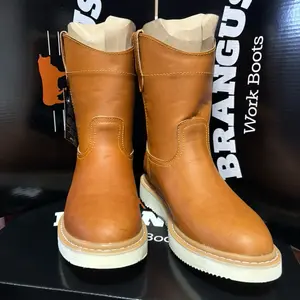 Bota De Trabajo Rufera Mil Rayas color miel