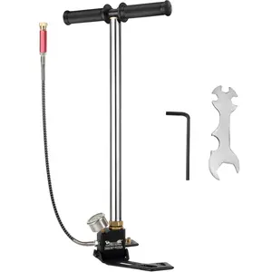 Airgun PCP Pump 4500 PSI High Pressure Hand Pump Three Stage Chamber For PCP Air Rifles And Air Guns, With Accurate Pressure Gauge, Durable Construction, Portable Lightweight Design, Quick Connect Fittings, User Friendly