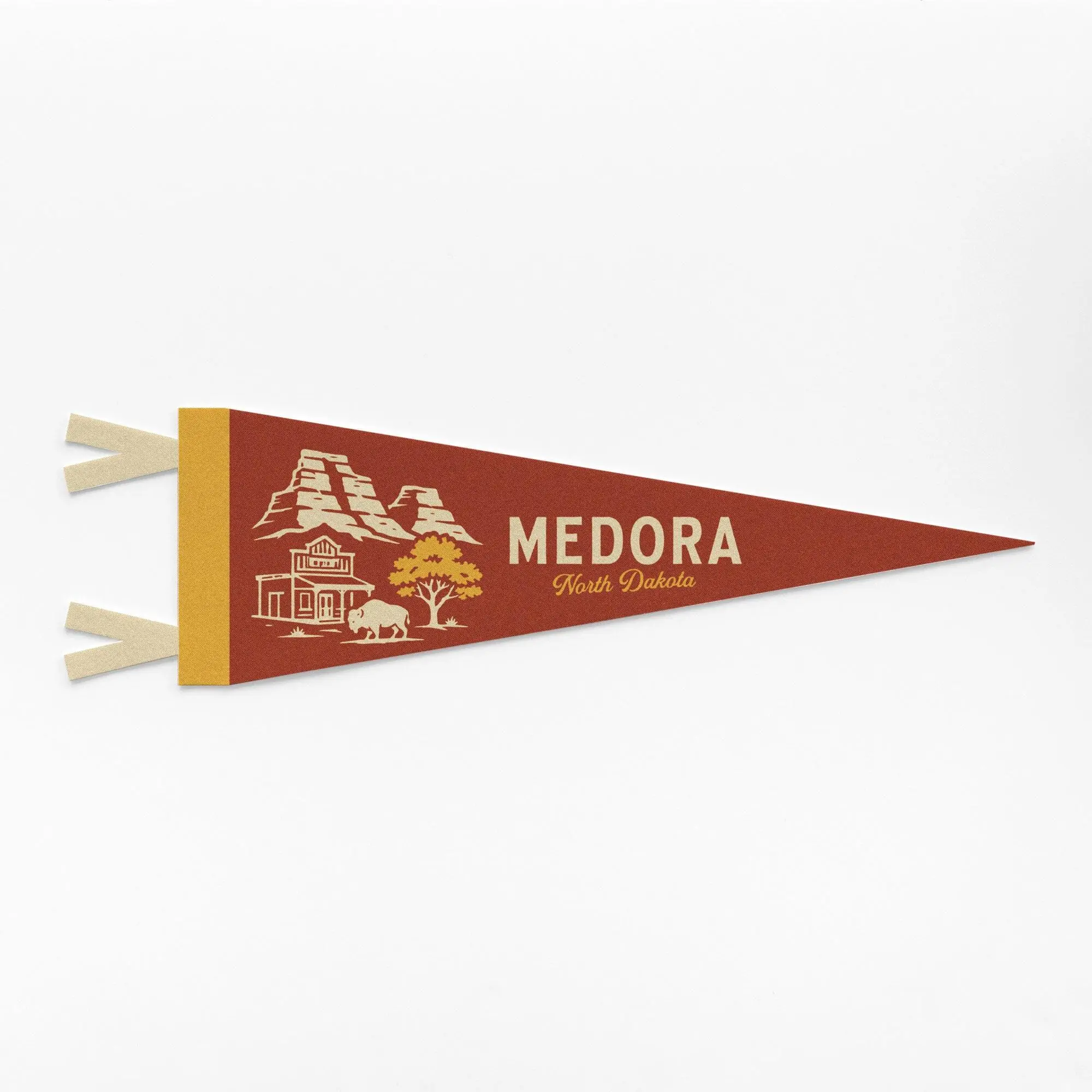 Medora North Dakota Felt Pennant