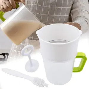 Multi Purpose Food Filter Yogurt Filter Set Soybean Milk Juice Tea Filter Stainless Steel Mesh Nut Milk Bag Replacement Handle Pressure Bar Brush Kitchen Accessories Kitchen Gadgets Beauty & Personal Care