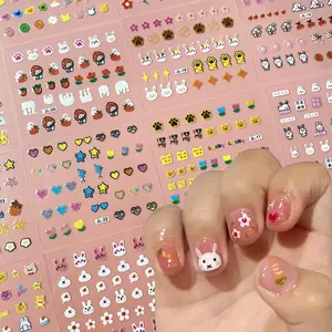 10/30 3D Nail Stickers Featuring Cute Cartoon Bunny Designs for Easter, Perfect Nail Decoration Additions for Women