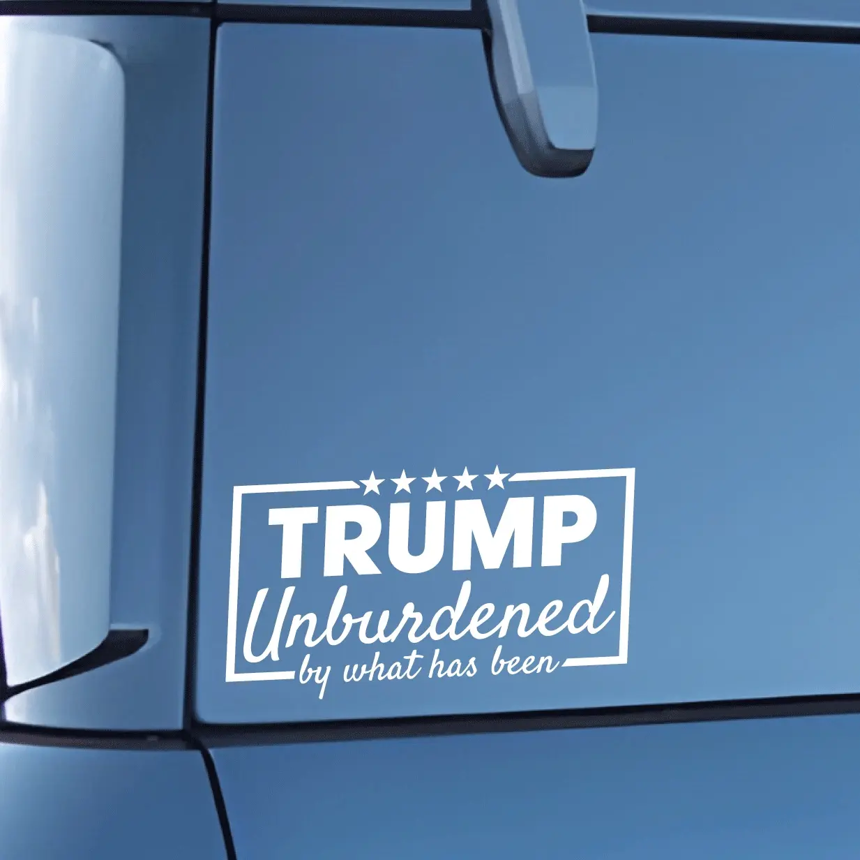 TRUMP Unburdened by what has been - Vinyl Decal for Cars, Trucks and More