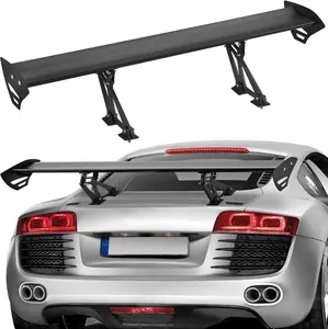 GT Wing Car Spoiler, 43.3 inch Universal Spoiler with Single Deck, Adjustable Lightweight Aluminum, Car Rear Spoiler Wing, Racing Spoiler BGW/JDM Drift Black