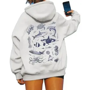 Cute Hoodies for Teen Girls Women Y2k Floral Graphic Oversized Sweatshirt Long Sleeve Aesthetic Preppy Clothes