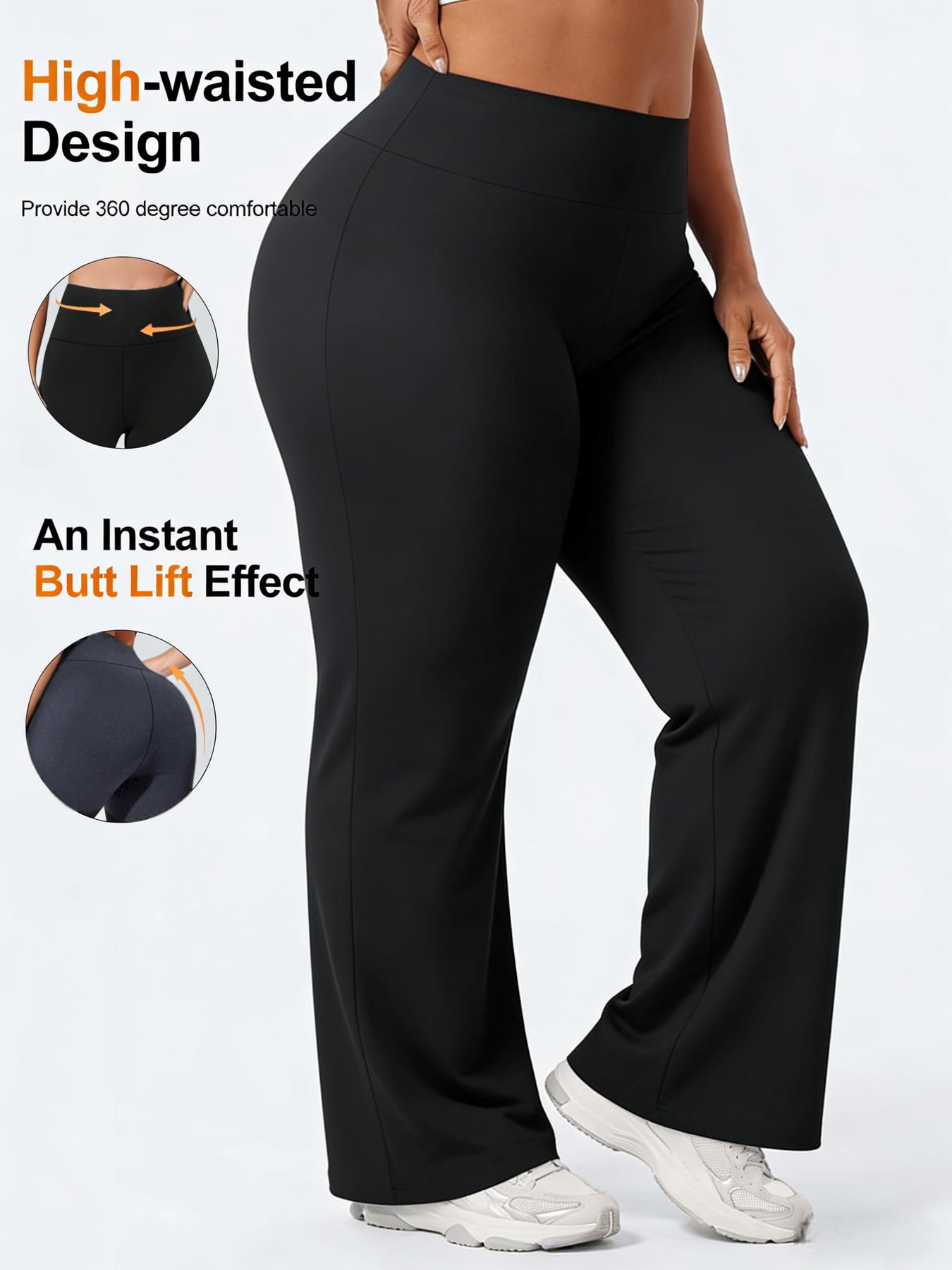 3 Pairs Women's Wide-Leg Suit Pants with Elastic Waist - Heavy-Duty Winter Pants Suitable for Work, Daily Wear, Grey, Full-Length Pants with Pockets, Machine Washable Elegant Professional Attire, Suitable for Gym, Jogging, Outdoor & Casual Wear