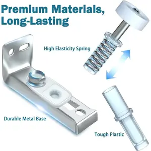 Foldable Door Hardware Repair Kit - 2 Piece Set, Includes Replacement Parts, Top and Bottom Brackets, 3/8 Inch Pivot, Fits Folded Pocket Doors